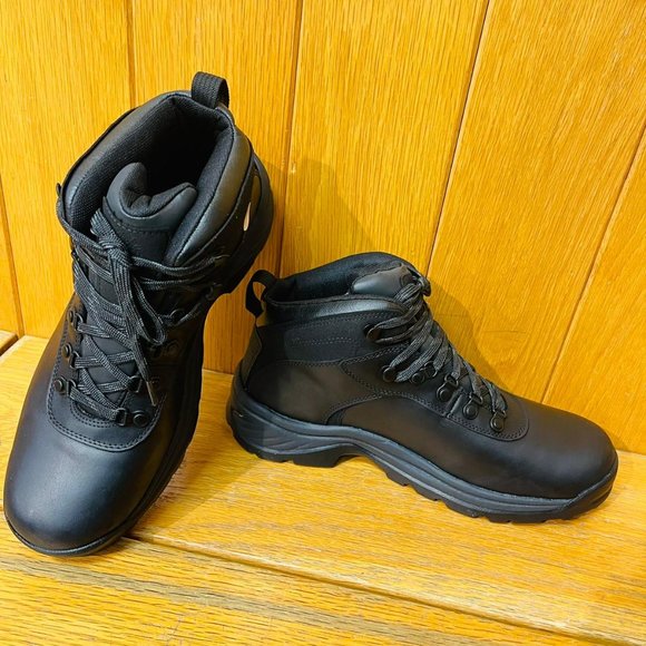 TIMBERLAND MEN\'S FLUME WATERPROOF MID HIKER BOOT BLACK FULL GRAIN 18139 ALL SIZE main image 9